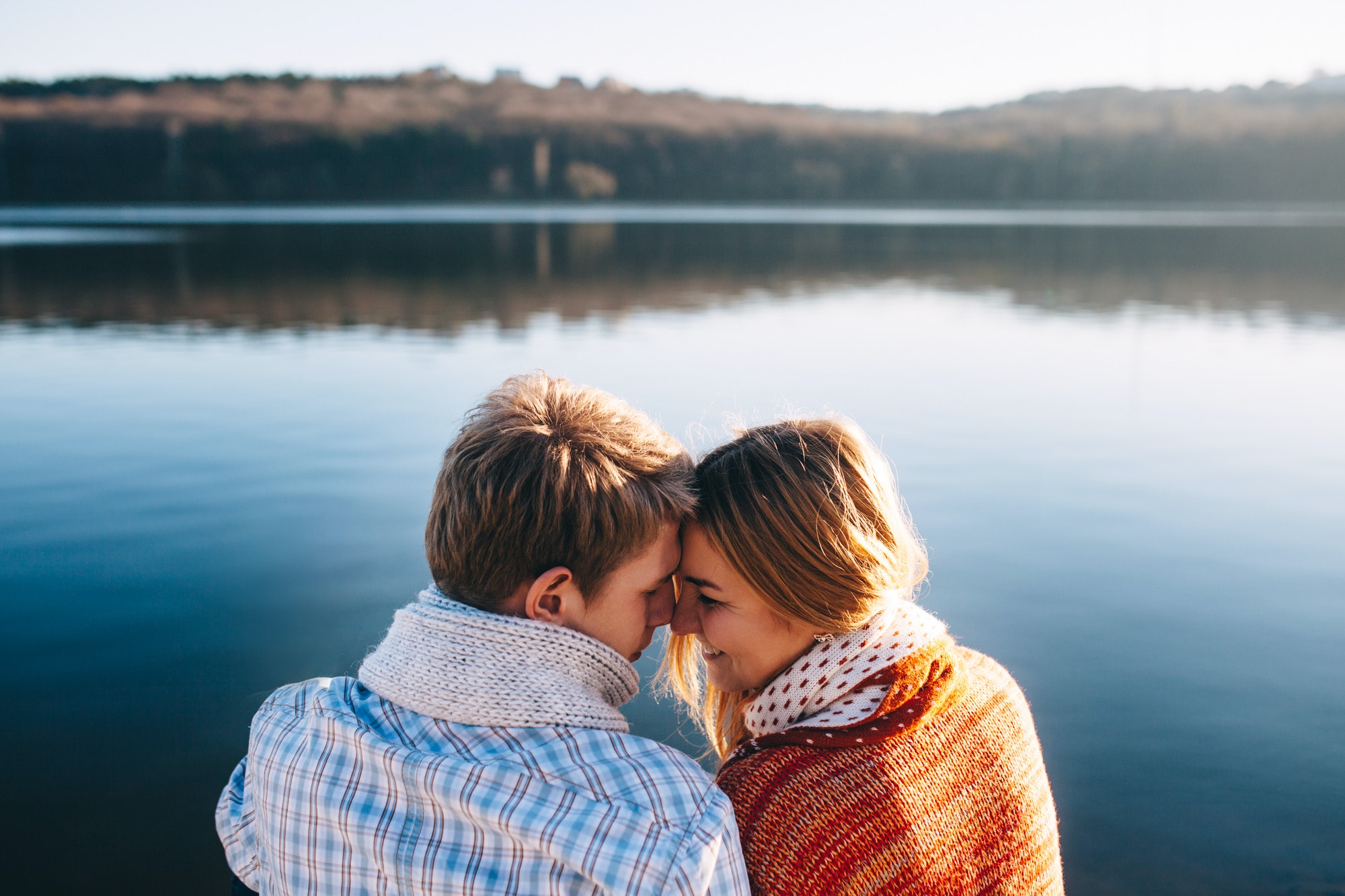 Happy young couple in love