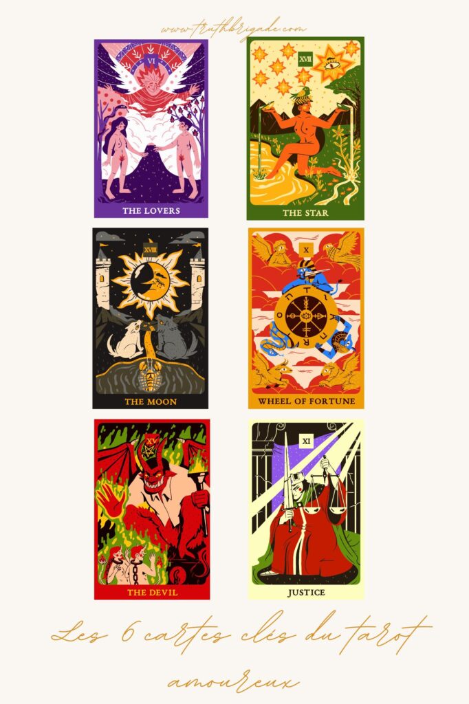Les 6 cartes clés du tarot amoureux